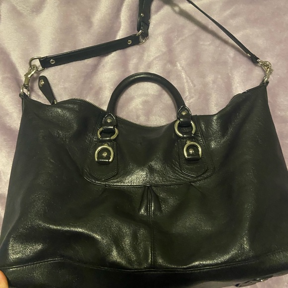 Coach Black Leather Shoulder Bag - Picture 8 of 10